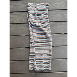 GAP Scarf Multi Navy Striped 100% Lambswool Shawl Knit Winter Y2K See pics